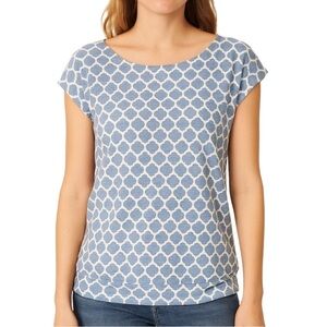 LOFT Tile Print Top in Blue